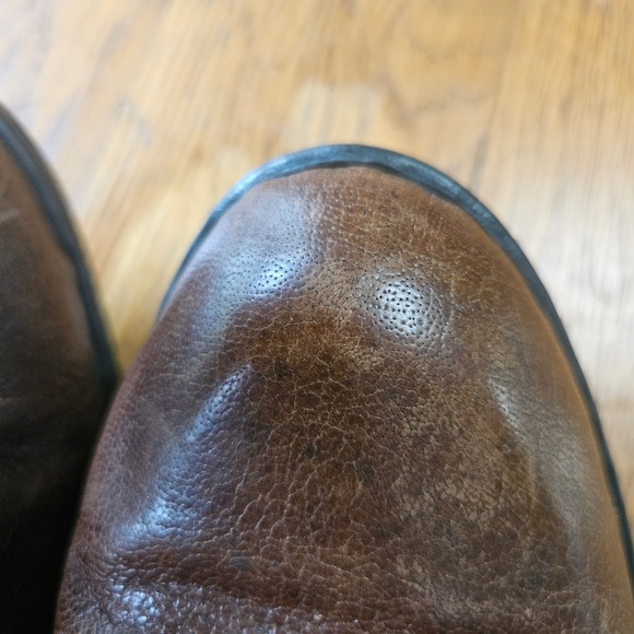 Born Brown Leather Heeled Ankle Booties Women's Size 8 EU 39 Comfort Shoes - Picture 8 of 10